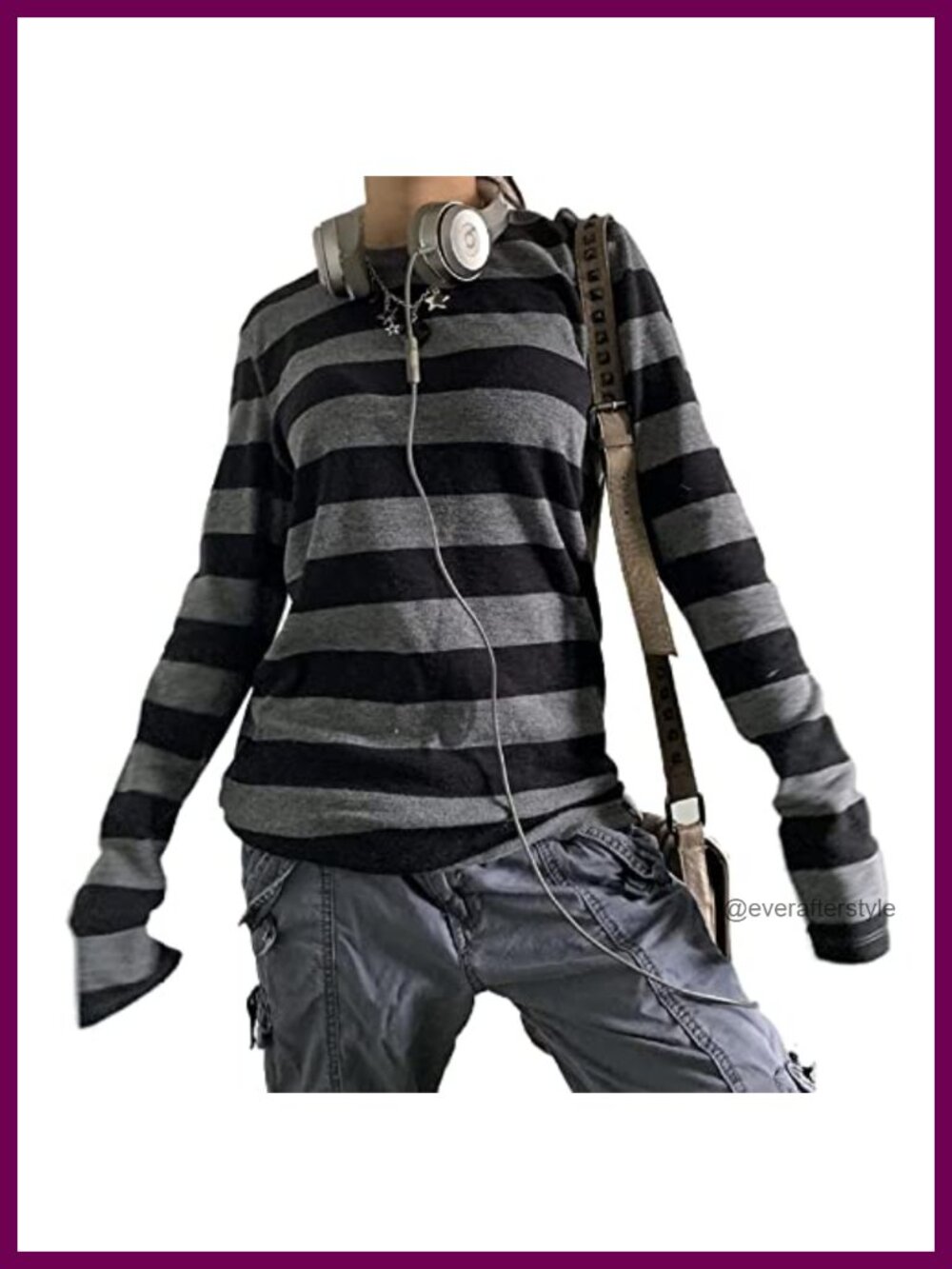 Y2k Fairy Grunge Long Sleeve Graphic Tee Baggy Shirt Streetwear